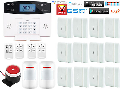 #ad C33 WiFi Tuya APP GSM Wireless Kits Home Security Alarm SystemAlexaGoogle Home $113.04