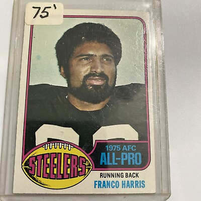 #ad Franco Harris 1976 Topps #100 Sharp Steelers Vintage $5.55