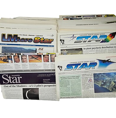 #ad Lot of 73 Lockheed Martin Star Newsletter 1996 to 2001 Aeronautics Airplane $19.99