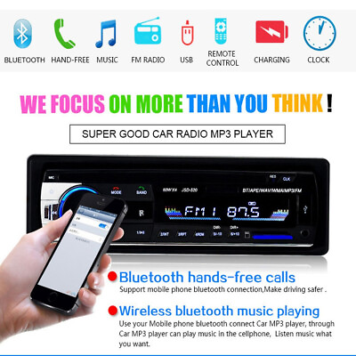 #ad 1Din 12V Car MP3 Stereo Radio BT Music Player FM TF USB AUX Head Unit Remote $31.31