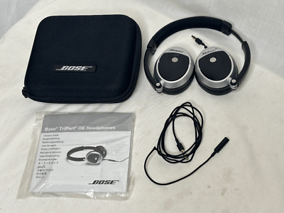 #ad Bose OE Triport On Ear Foldable Headphones Black and Silver amp; Case amp; Manual $28.00
