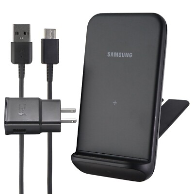 #ad Samsung Wireless Charger Convertible Qi Pad Stand Black EP N3300TBEGUS $32.99