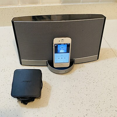 #ad Bose SoundDock N123 Portable Digital Music System iPod Dock w Adapter Works $75.00