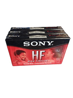 #ad Sony Set of 3 New In Sealed Package HF 90 min Audio Casettes C 90HFL SKU M0315 $8.00