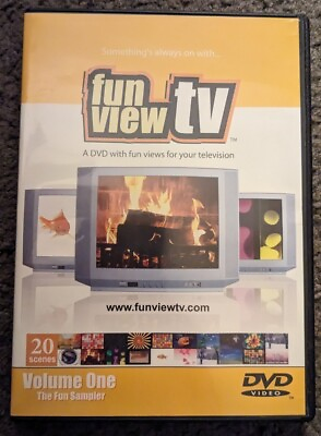 #ad Fun View TV Volume 1: Fireplace Fish Snow More DVD Like New $5.00