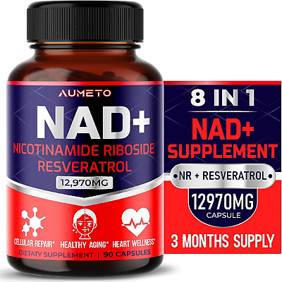 #ad NAD Nicotinamide Riboside 12970mg with Resveratrol Quercetin Cellular Energy $23.95