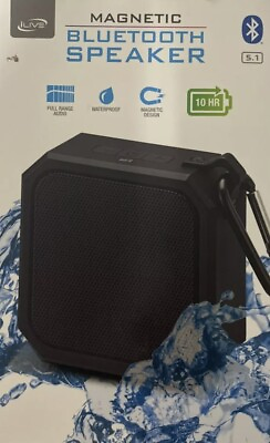 #ad ILive Magnetic Bluetooth 5.1 Speaker w Clip Black ISBW102B $10.75