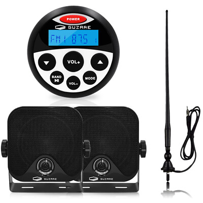 #ad #ad Marine Radio System Bluetooth Sound Receiver w Boat Speakers for ATV UTV Yacht $80.99