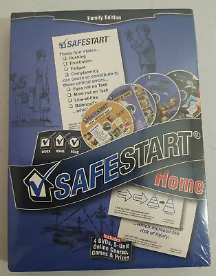 #ad Family Edition SafeStart Home 4 DVDs NEW SEALED 5 Unit Online Course SAFETY $9.99