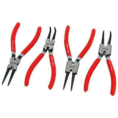 #ad 4PC Circlip Plier Set 7quot; Snap Ring Pliers Internal External with storage roll GBP 11.99