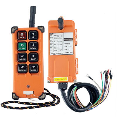 #ad Industrial Remote Control Wireless for Transmitter amp; Receiver Hoist Crane 12 24V $62.02