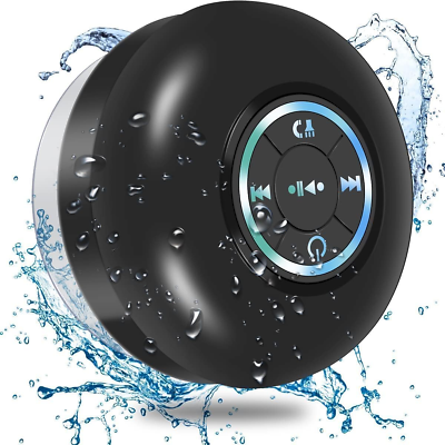 #ad Shower Bluetooth Speakers Waterproof Portable IPX4 Wireless LED Light 400mAh Bla $15.16
