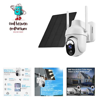 #ad Cameras for Home Security 360° PTZ Solar Camera Outdoor Wireless with Motion... $69.99
