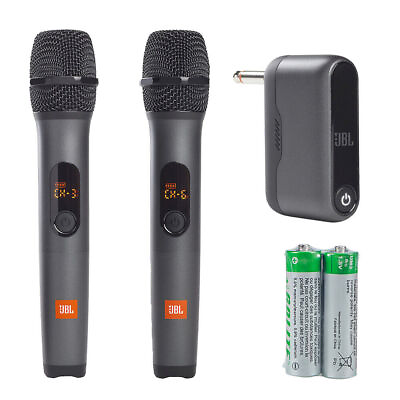 #ad 2pcs JBL JBLWIRELESSMICAM Wireless Dynamic Microphones w Dual Channel Receiver $78.76