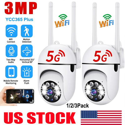 #ad Wireless Security Camera System Outdoor Home 5G Wifi Night Vision Cam 1080P HD $78.98