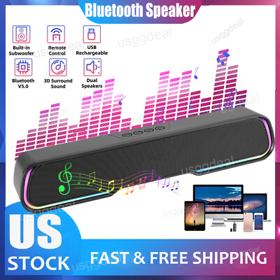 #ad Powerful TV Sound Bar Bluetooth Speaker Home Theater Subwoofer Soundbar Wireless $19.25
