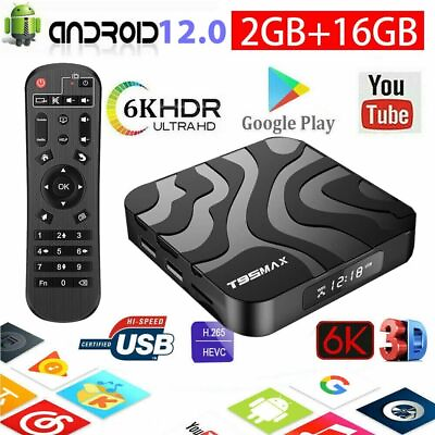#ad T95 MAX Android 13 TV Box 16 32 64GB Quad Core HD 6K HDMI WIFI Media Player $37.22