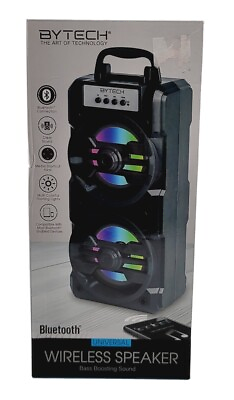 #ad ByTech Universal Wireless Tower Speaker Bluetooth LED Bass Boosting Sound $19.88