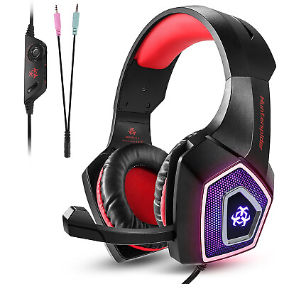 #ad 3.5mm Gamer Headset LED Gaming Headphones for Nintendo Switch PS5 Xbox One PC $24.99