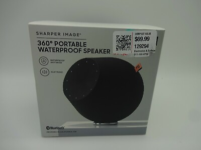 #ad Sharper Image 360° Sound Portable Waterproof Bluetooth Speaker Brand New Sealed $34.99