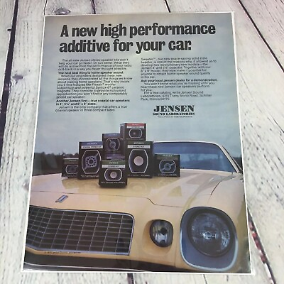 #ad Vintage 1975 Print Ad JENSEN Speaker Car Truck Magazine Advertisement Ephemera $10.49