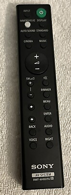 #ad Sony AV System Remote Control RMT AH507U for Select Sony Soundbars Black $15.99