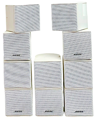 #ad Bose Lifestyle Jewel Mini Double Cube Speakers Set 5 Speakers amp; Wires Working $149.50