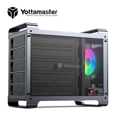 #ad Yottamaster 5 Bay Type B Hard Drive Enclosure External For 2.5quot; 3.5quot; SATA HDDs $170.99