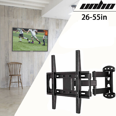 #ad Iron TV Wall Mount Bracket Full Motion Single Articulating Arm f Any TV 27 55in $33.93