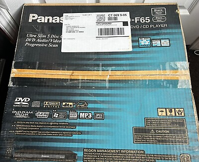 #ad Panasonic 5 Disc DVD Player Changer Bundle DVD F65 Sealed New In Box Rare $350.00