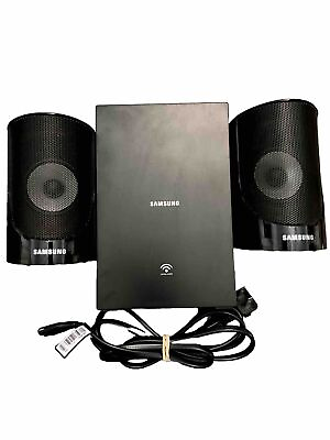 #ad Samsung Wireless Receiver SWA 7000 With 2 Surround Rear Speakers PS JS1 1 Cord $54.60