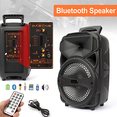 #ad Portable Party Bluetooth Speaker Heavy Bass Sound System Wireless FM AUX w Mic $32.99