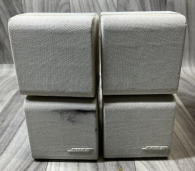 #ad 2 Bose Redline Double Cube Speakers Lifestyle Acoustimass White Set of 2 $29.99
