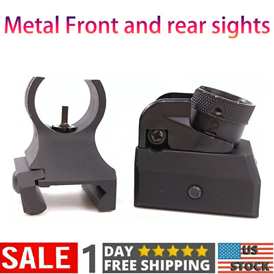 #ad #ad Tactical Metal Low Profile Front amp; Rear Sight Set For Picatinny Diopter Scope $18.99