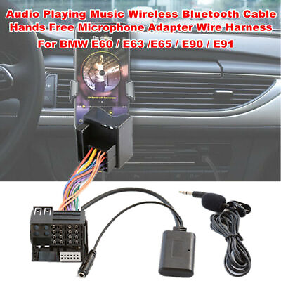 #ad Audio Music Wireless Bluetooth Cable Car Microphone Adapter Wire Harness For BMW $20.54