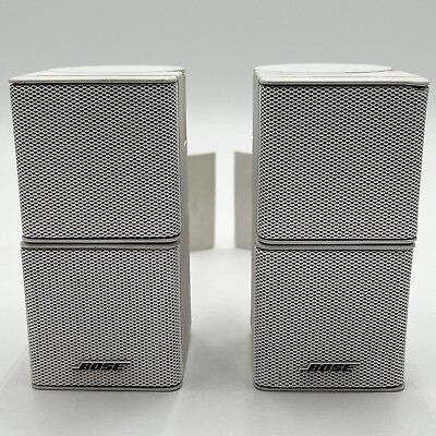 #ad Bose Lifestyle Acoustimass Jewel Double Cube Speakers White One Pair W Mounts $100.00