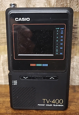 #ad #ad Collectible Used Casio tv 400 Pocket color television For parts. $13.45