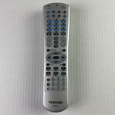 #ad Toshiba Remote Control REM48TVA For TV Silver 8 Device Universal Tested Working $9.97