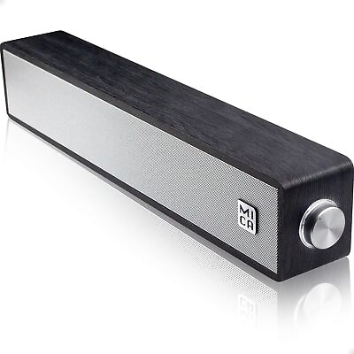 #ad MICA Computer Speakers Wired Computer Sound Bar Wooden Mini Soundbar USB P... $58.95