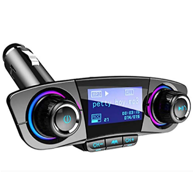 #ad Bluetooth 4.0 FM Transmitter 1.3in LED Screen For Car Wireless Bluetooth FM 2USB $18.80
