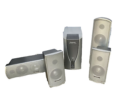 #ad Panasonic SB FS731 SB FS730 SB PC730 Speaker System 5pc Surround Sound Gray $29.00