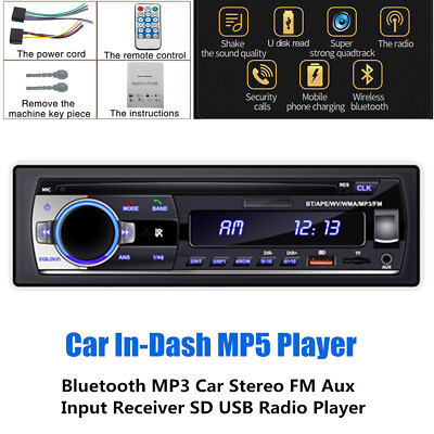 #ad 1×Car Touch Screen Bluetooth MP3 Stereo Audio In Dash FM SD Aux USB Radio Player $38.99