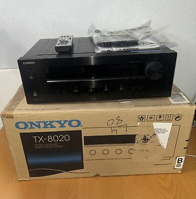 #ad Onkyo 2 Channel Stereo Receiver TX8020 Black Excellent $134.99