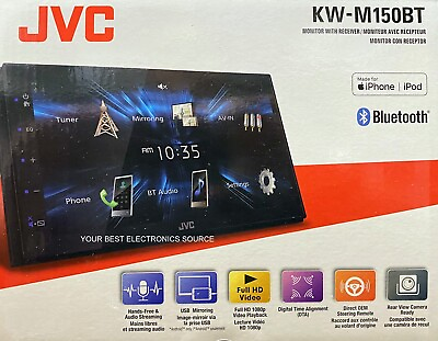 #ad NEW JVC KW M150BT 2 DIN Digital Media Receiver w Bluetooth USB $149.00