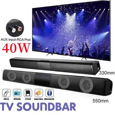 #ad TV Soundbar Wired and Wireless Bluetooth Speaker Home Theater Sound System $45.80