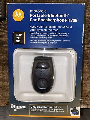 #ad Motorola Portable Bluetooth Car Speakerphone T305 New In Box $16.95