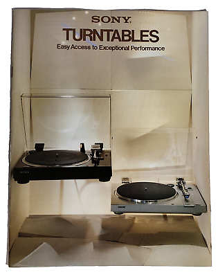 #ad Vintage Sony Turntable Sales Brochure with Preforming Spec. Operating Manual $56.99