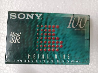 #ad Sony Metal SR 100 minutes Bias Type IV Italy Tape Cassette New Blank sealed reel $100.00