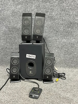 #ad #ad Logitech Speaker System X 540 5.1 Surround Sound W Subwoofer amp; Volume Control $128.02