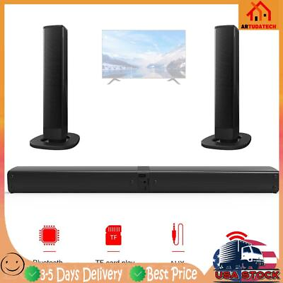#ad Portable Surround Sound Bar Wireless Subwoofer 2 Speaker System TV Home Theater. $75.71